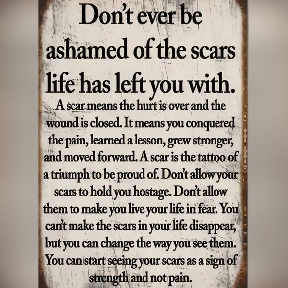 Scars Aluminum Decorative Sign - Picture 1 of 4